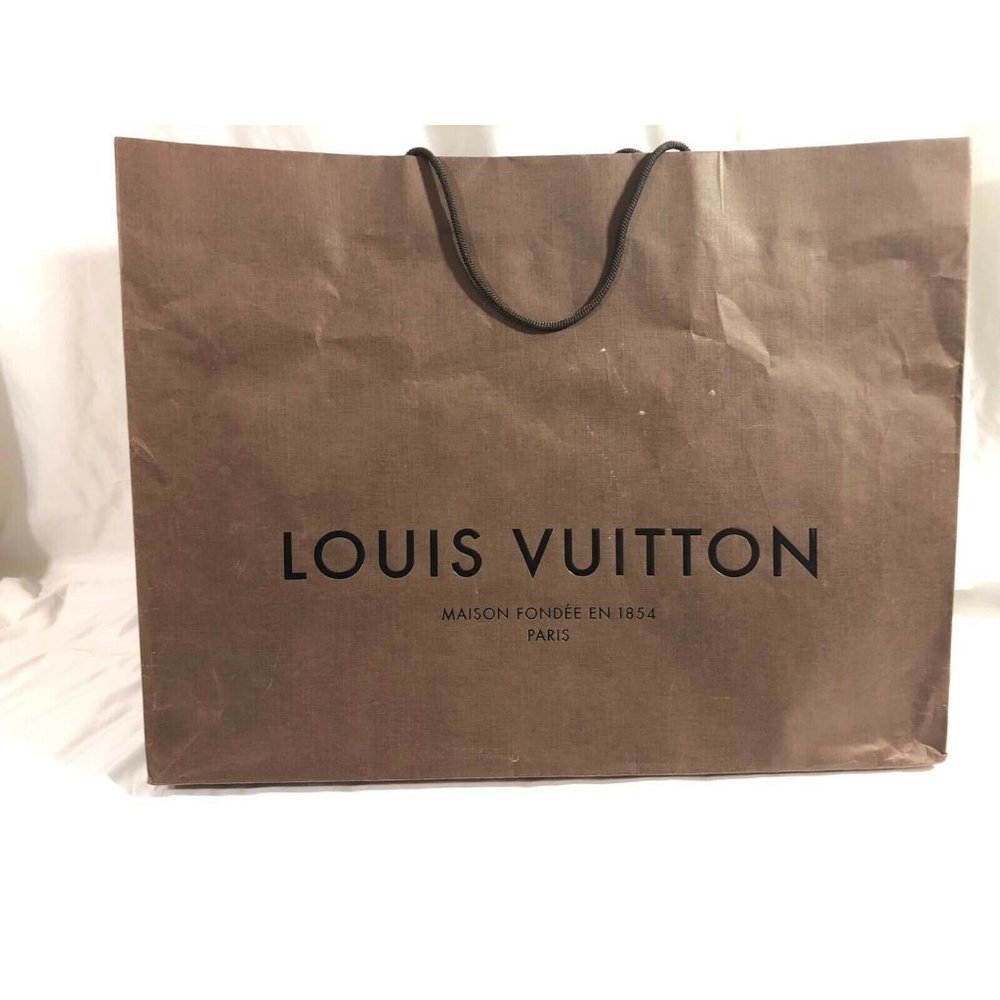 Louis Vuitton Paper Shopping Bag Brown 17.5" x 23" x 10"